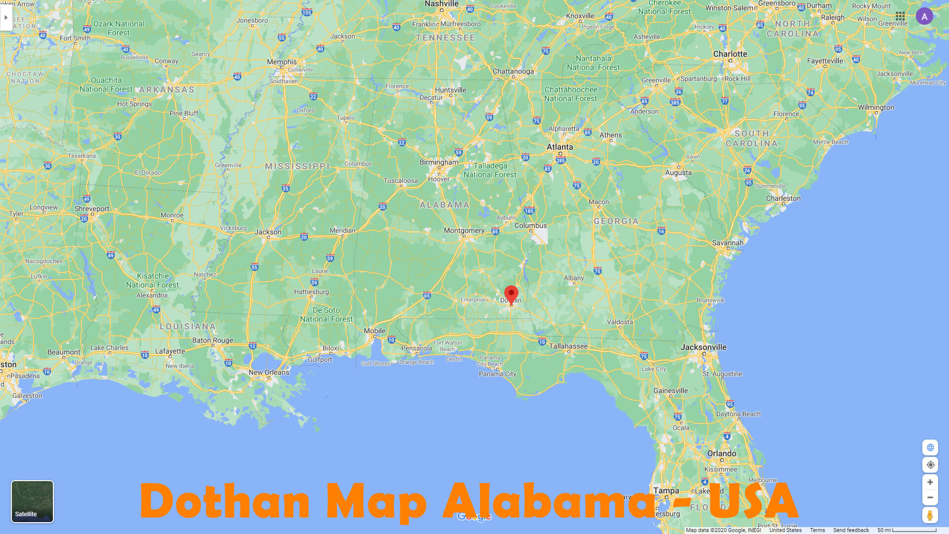 Dothan Carte Alabama   EUA